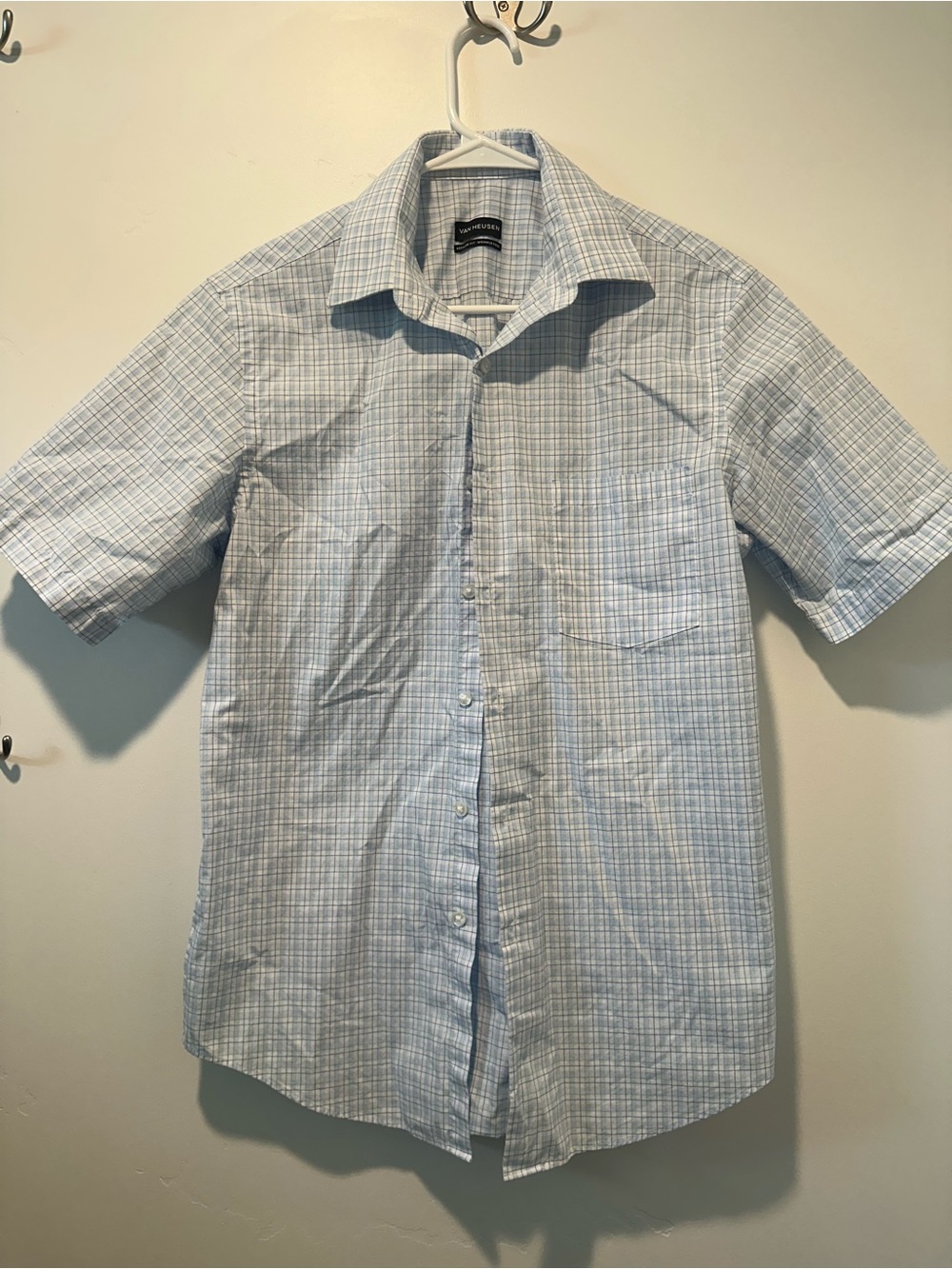 Light Blue van heusen Short-Sleeve Men's Shirt